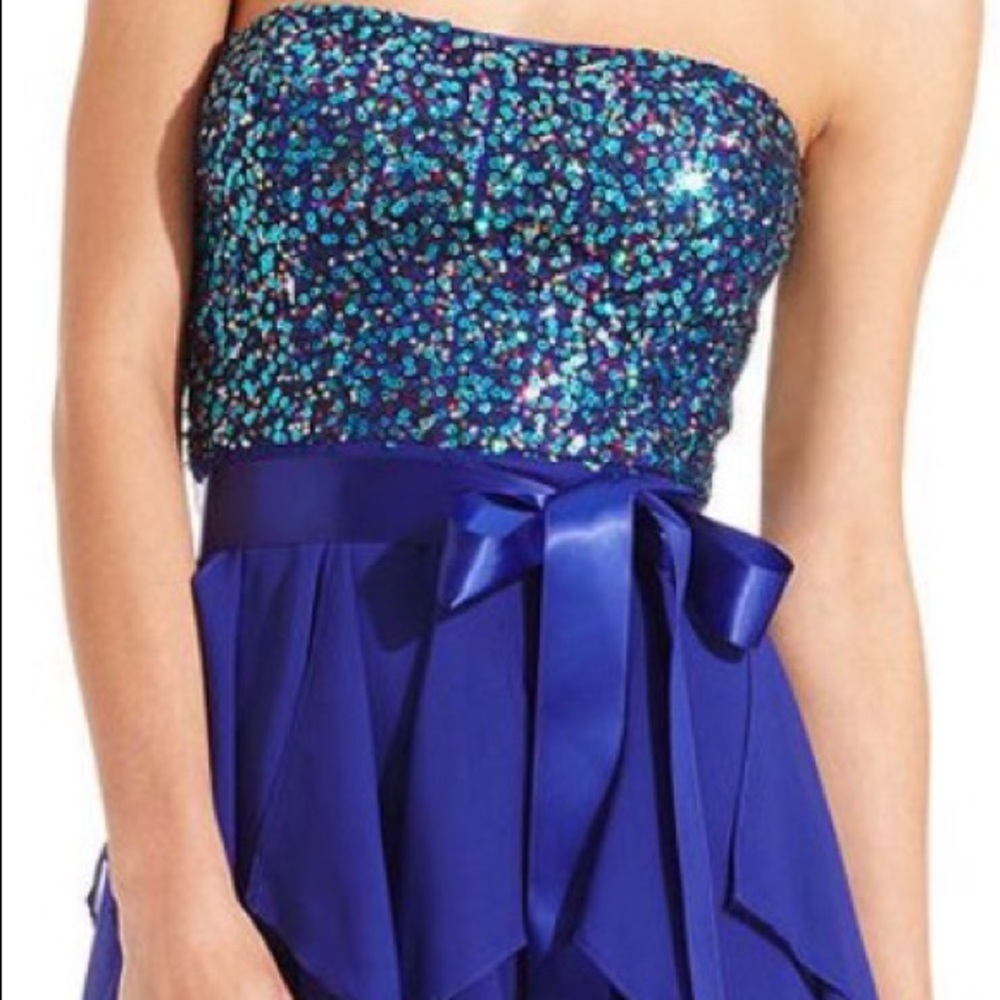 Blue Sequin Formal Dress by HaileyLogan in size 11